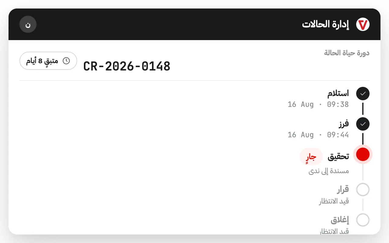 عرض شامل للحالة وفق متطلبات الامتثال – iVoiceUp screenshot
