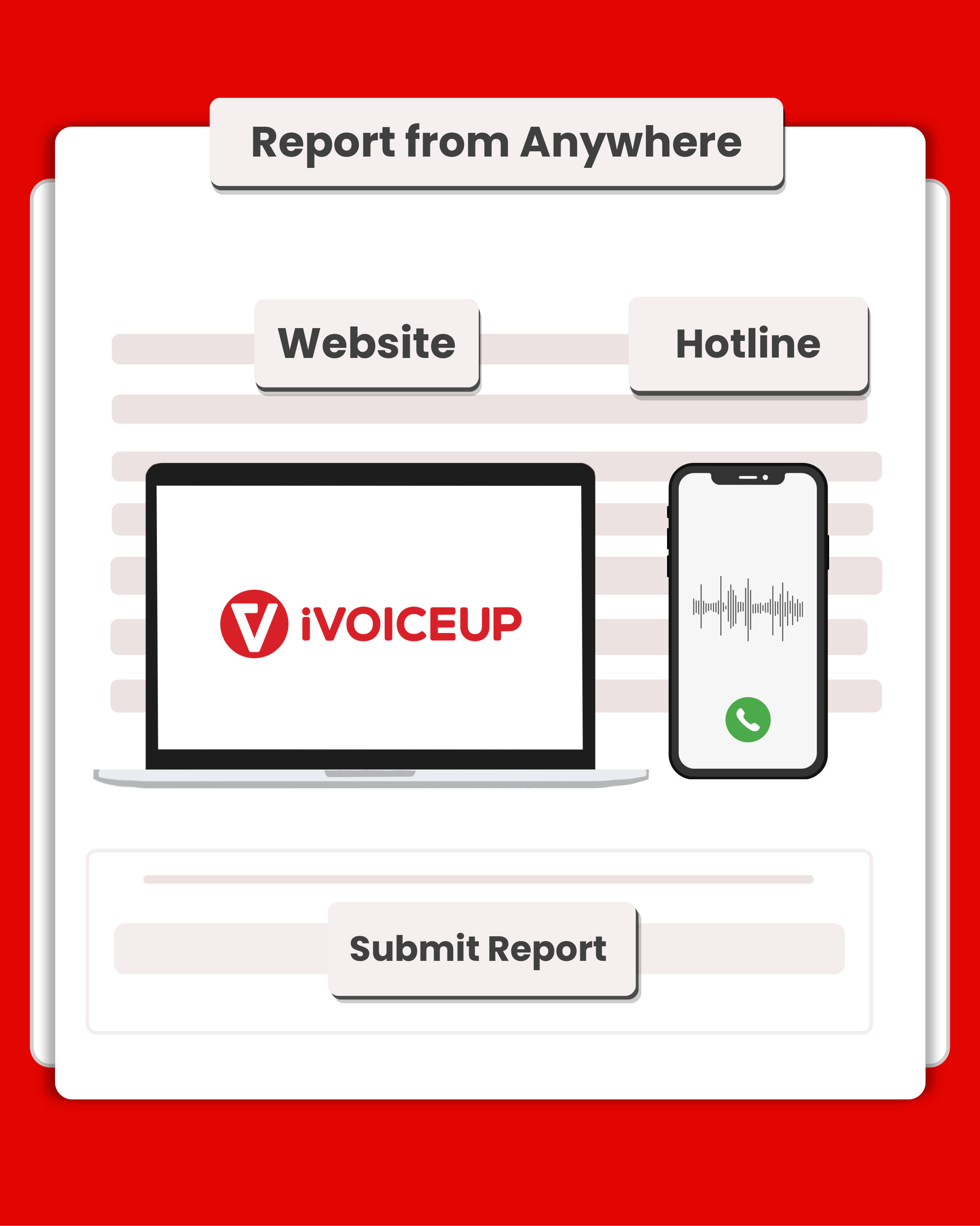 A simple, user-friendly reporting experience – iVoiceUp screenshot