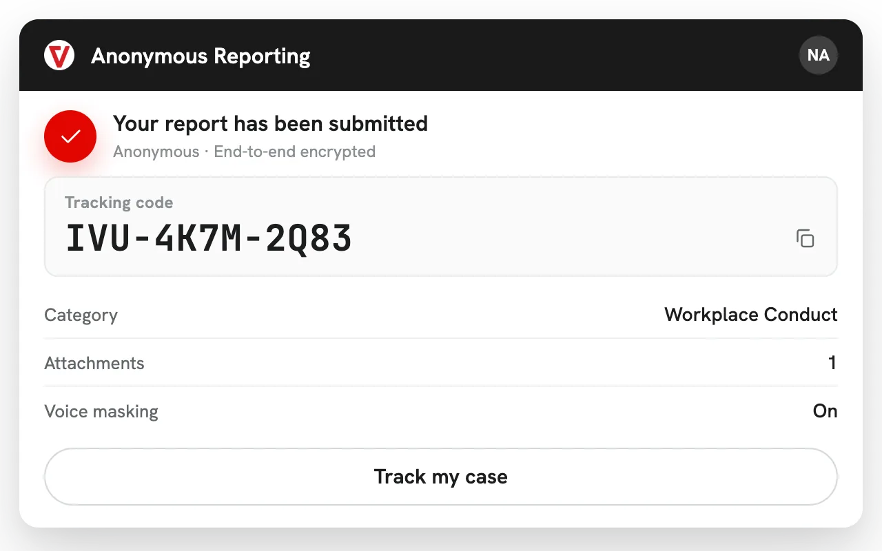 A simple, user-friendly reporting experience – iVoiceUp screenshot
