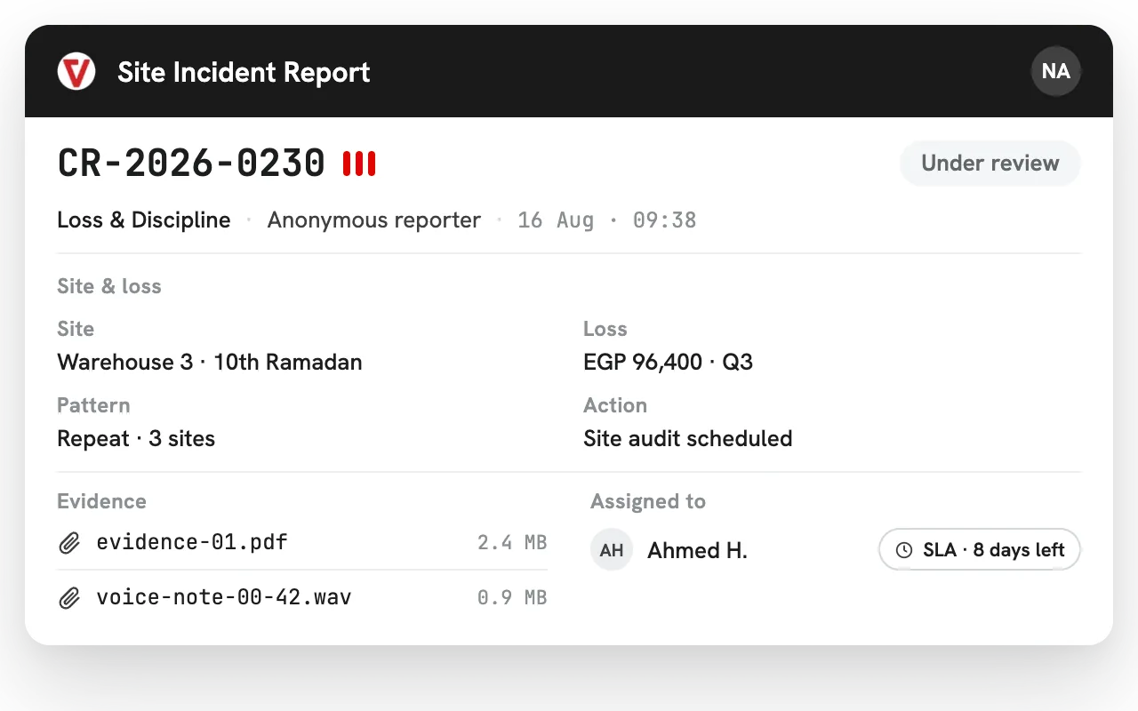 iVoiceUp case workspace for Operations teams